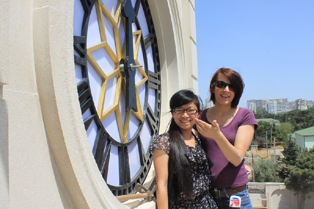 Azerbaijan custom tower clocks  Installation completed, building clock installation project in Easte
